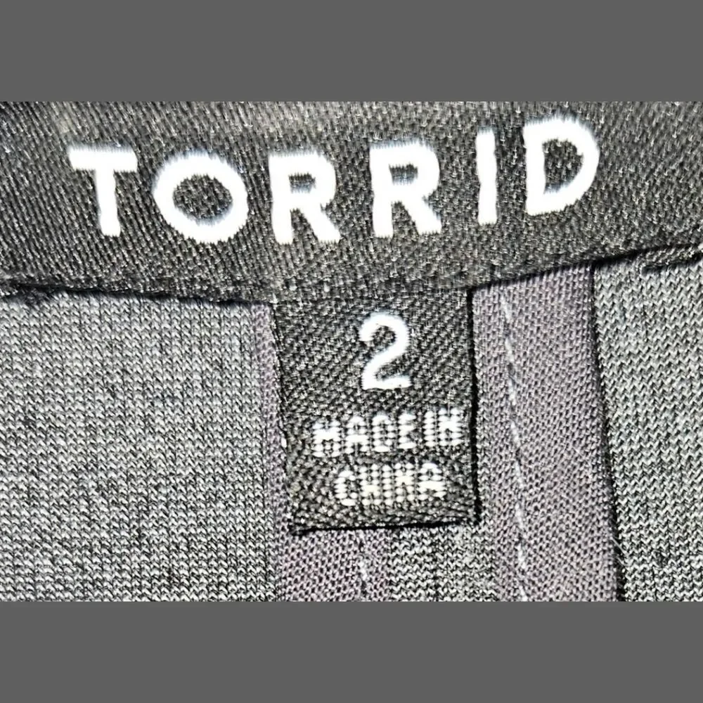 TORRID 2X gray twill fabric open mixed anorak Jacket/Blazer - Picture 10 of 13